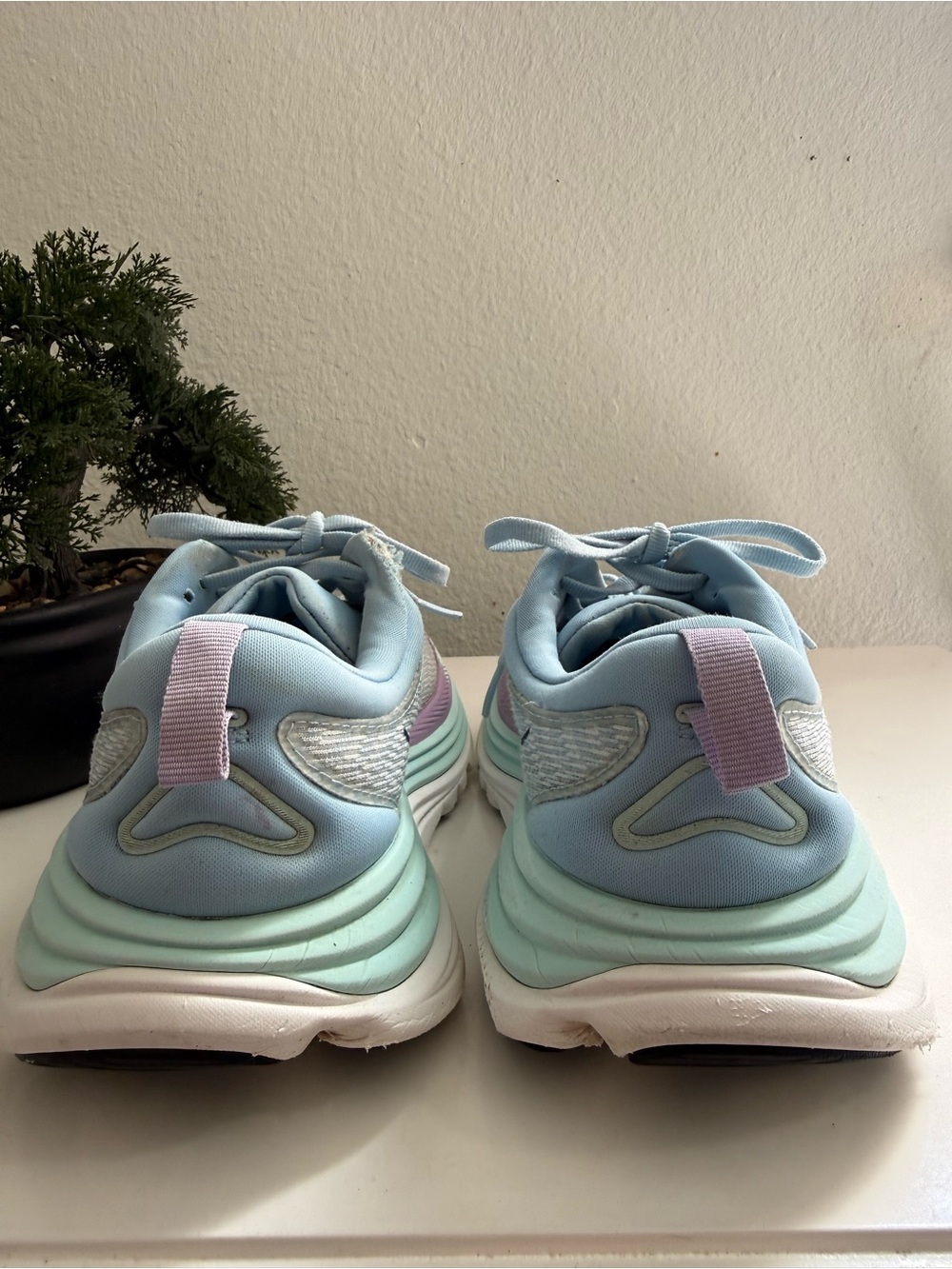 Hoka Gaviota 5 women size 8 Light Blue Running Sneakers with Mint & Purple - Picture 9 of 14